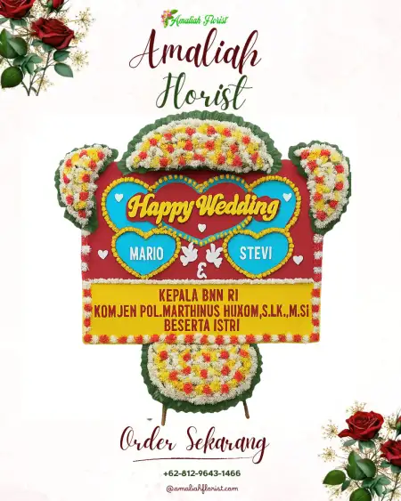 Papan Bunga Pernikahan Sumberasih